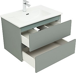 Тумба с раковиной Aquanet Вега 2.0 337960/330430 70 мисти грин для ванной в интернет-магазине Sanbest
