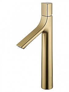 Смеситель для раковины высокий WONZON & WOGHAND The ONE, Брашированное золото (WW-H1011-BG) купить в интернет-магазине сантехники Sanbest