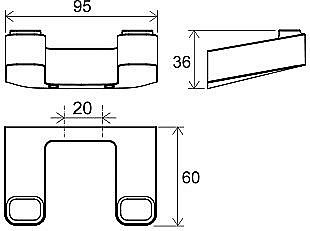 Крючок двойной Ravak 10° X07P554 черный матовый купить в интернет-магазине сантехники Sanbest