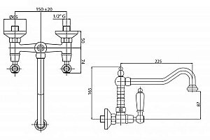 Смеситель для кухни Cezares DIAMOND-LLP купить в интернет-магазине сантехники Sanbest
