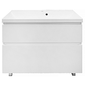 Тумба с раковиной Azario Viola 100/2Н CS00097146 белая матовая для ванной в интернет-магазине Sanbest