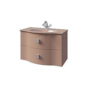 Тумба с раковиной с 2-мя ящиками Caprigo Nokturn 80 капучино/раковина стекло капучино для ванной в интернет-магазине Sanbest