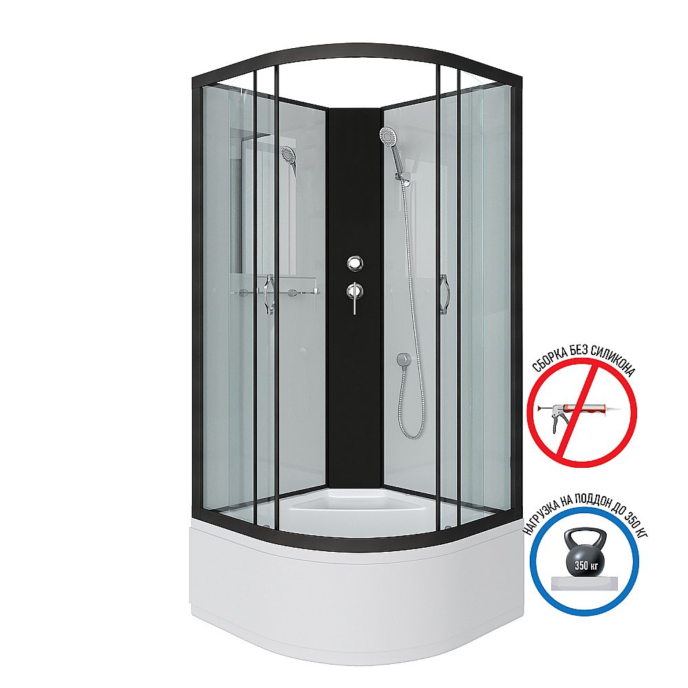 Душевая кабина Niagara Classic NG-6707-14BK 80x80 купить в интернет-магазине Sanbest