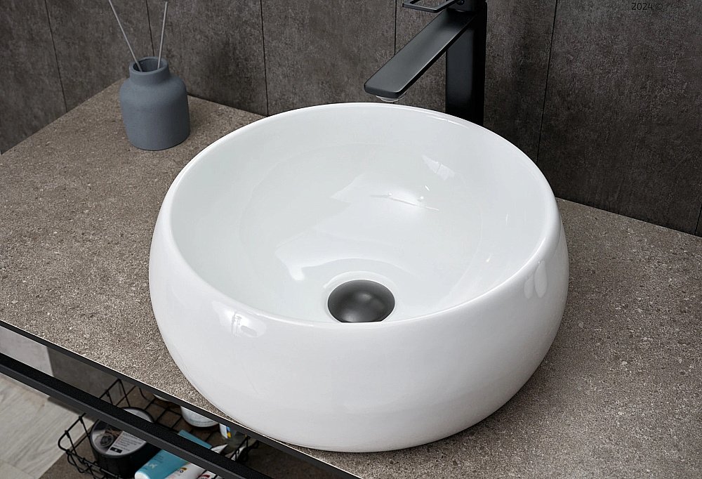 Раковина накладная Gid Esfera 40 N9140 51213 белая купить в интернет-магазине Sanbest