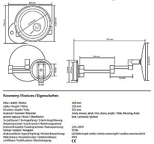 Косметическое зеркало Bemeta 116301802 26 купить в интернет-магазине сантехники Sanbest