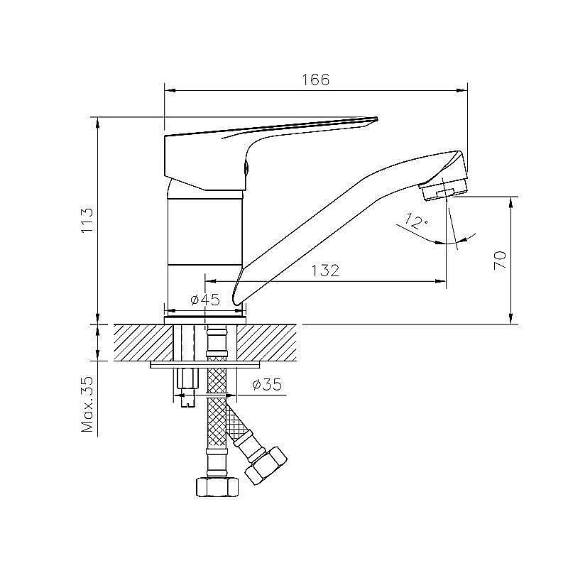 Смеситель для раковины Rossinka RS27-22 купить в интернет-магазине сантехники Sanbest