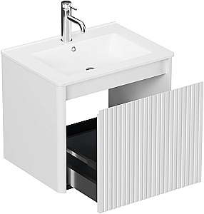 Тумба с раковиной Allen Brau Gravity 60 1.370016.WM белая матовая для ванной в интернет-магазине Sanbest