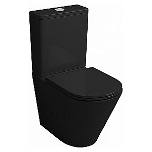 Унитаз Grossman TORNADO GR-4450BMSQ безободковый, с бачком, с крышкой микролифт, слив-торнадо, черный матовый купить в интернет-магазине Sanbest