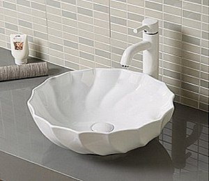 Раковина накладная Ceramalux N 45 9073 белая купить в интернет-магазине Sanbest