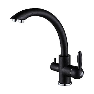 Смеситель для кухни Paulmark Essen Es213001-BLM Черный купить в интернет-магазине сантехники Sanbest