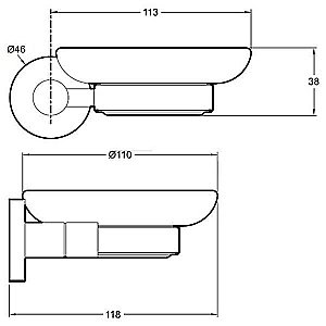 Мыльница Jacob Delafon CLASSIQUE E77827-CP купить в интернет-магазине сантехники Sanbest