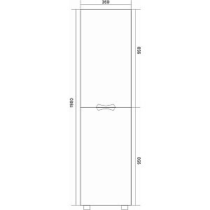 Пенал Mixline Этьен 539098 36 белый для ванной в интернет-магазине сантехники Sanbest