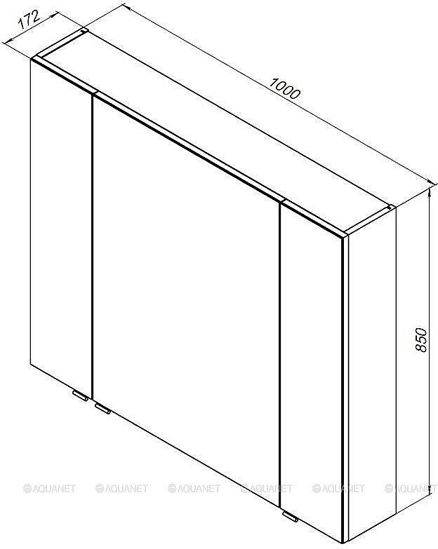 Зеркальный шкаф Aquanet Алвита New 277545 100 Дуб веллингтон купить в интернет-магазине сантехники Sanbest
