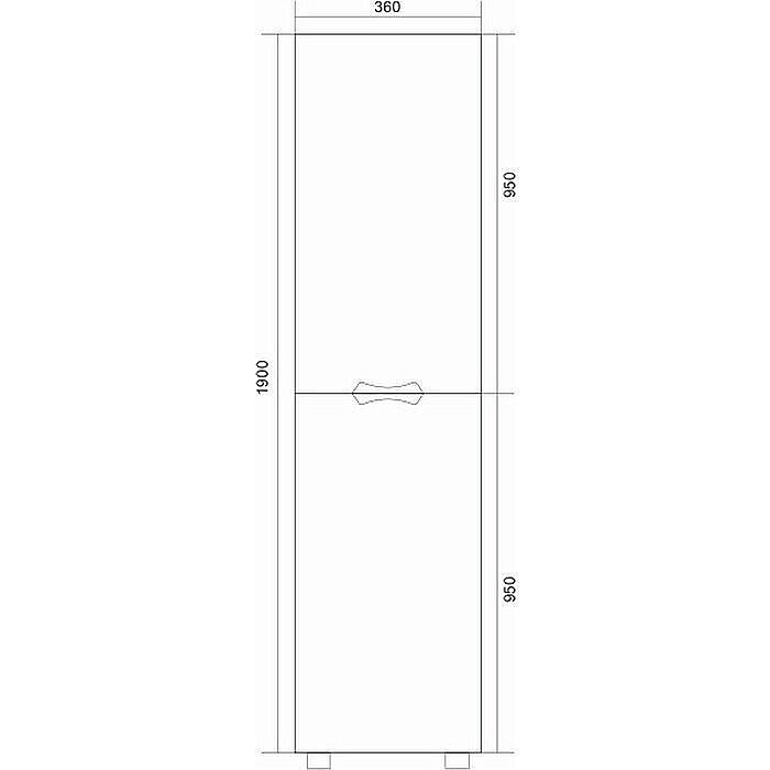 Пенал Mixline Этьен 539098 36 белый для ванной в интернет-магазине сантехники Sanbest
