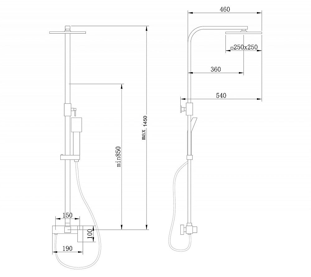 Душевая система ABBER Daheim AF8220SPL сатин купить в интернет-магазине сантехники Sanbest