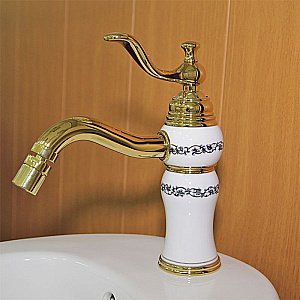 Смеситель для биде Радомир Маджоре 1-27-3-0-0-619 золото купить в интернет-магазине сантехники Sanbest