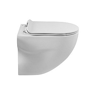 Унитаз подвесной BelBagno ONDA BB066CHR безободковый, с крышкой микролифт, с инсталляцией и кнопкой хром купить в интернет-магазине Sanbest