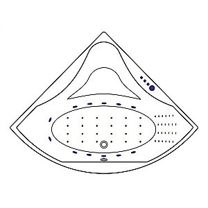 Ванна акриловая Excellent Glamour NANO WAEX.GLA15.NANO.GL 150x150 белая с гидромассажем купить в интернет-магазине Sanbest