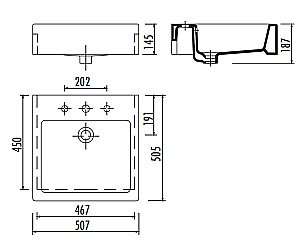 Раковина Creavit Topcounter 50,7 TP250.00000 белая купить в интернет-магазине Sanbest