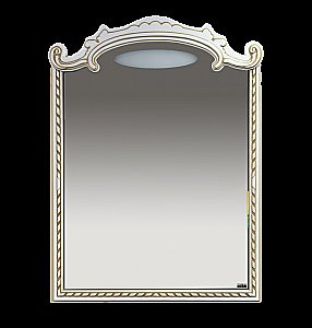 Зеркало Misty Элис 90x123 белая.патина/стекло в ванную от интернет-магазине сантехники Sanbest