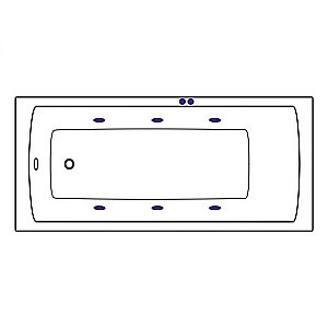 Ванна акриловая EXCELLENT Aquaria SOFT WAEX.AQU15.SOFT.GL 150x70 белая с гидромассажем купить в интернет-магазине Sanbest