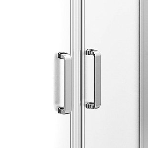 Душевой уголок Ambassador Royal 18015106 90х90 стекло белое с декором/профиль хром купить в интернет-магазине Sanbest