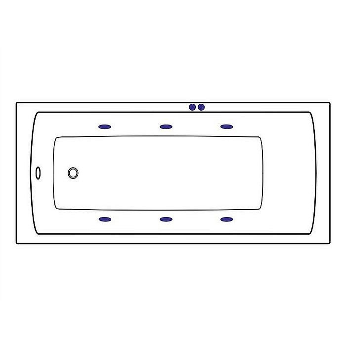 Ванна акриловая EXCELLENT Aquaria SOFT WAEX.AQU15.SOFT.GL 150x70 белая с гидромассажем купить в интернет-магазине Sanbest