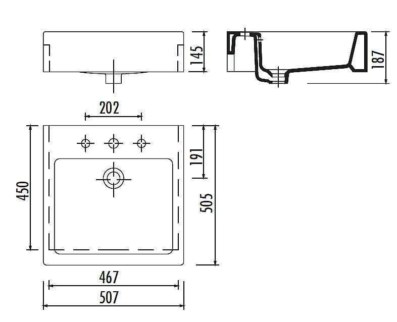 Раковина Creavit Topcounter 50,7 TP250.00000 белая купить в интернет-магазине Sanbest