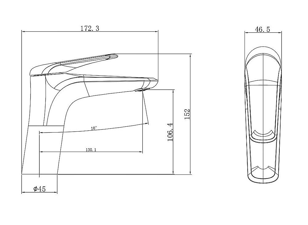 Смеситель для раковины WONZON & WOGHAND Elbe, Хром (WW-A41222-CR) купить в интернет-магазине сантехники Sanbest