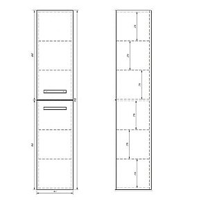Пенал Dreja Almi 35 для ванной в интернет-магазине сантехники Sanbest