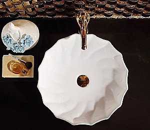 Раковина накладная Ceramalux N 45 9073 белая купить в интернет-магазине Sanbest