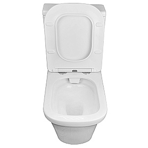 Унитаз напольный Azario Candy AZ-1503B белый, безободковый, с бачком, с крышкой микролифт купить в интернет-магазине Sanbest