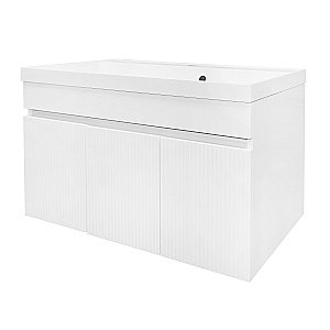 Тумба с раковиной подвесная Loranto Serenada CS00096756 80 белая для ванной в интернет-магазине Sanbest