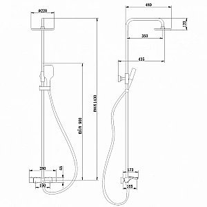 Душевая система ABBER Thermostat AF8516SPL сатин купить в интернет-магазине сантехники Sanbest