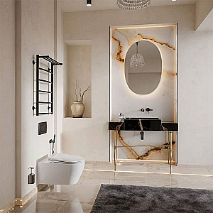 Полотенцесушитель электрический Azario Verona 500/800 AZ83879PG графит купить в интернет-магазине сантехники Sanbest
