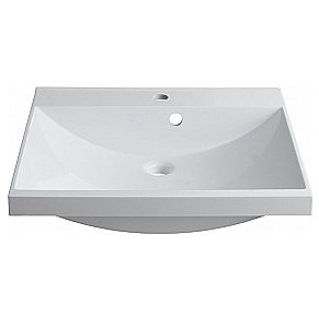 Тумба с раковиной Aquanet Верона 58/Aquanet Нота-58 напольная 3 ящика белая глянцевая для ванной в интернет-магазине Sanbest