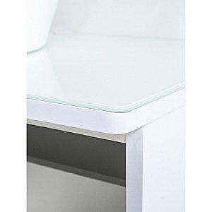 Тумба с раковиной Orange Otto Ot-75TuGLASS+B08-360W 75 белая для ванной в интернет-магазине Sanbest