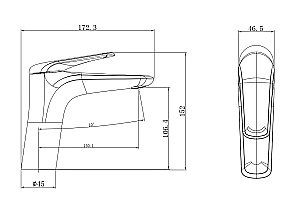Смеситель для раковины WONZON & WOGHAND Elbe, Хром (WW-A41222-CR) купить в интернет-магазине сантехники Sanbest