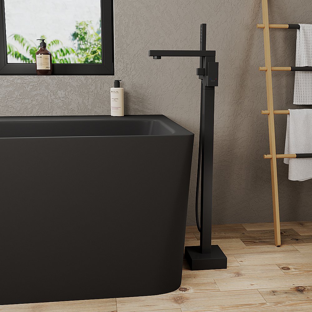 Смеситель для ванны D&K Bayern.Liszt DA1516005 черный матовый купить в интернет-магазине сантехники Sanbest