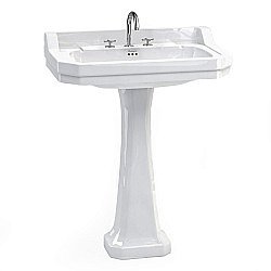 Раковина на пьедестале Burlington Edwardian 80 B18 3TH-P6 белая купить в интернет-магазине Sanbest
