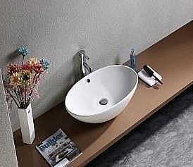 Раковина накладная Ceramalux N 63 D1104 белая купить в интернет-магазине Sanbest