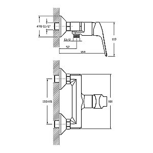 Смеситель для душа Koller Pool Twist TW0400 купить в интернет-магазине сантехники Sanbest