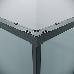 Душевой уголок Grossman Galaxy 300.K33.01.9090.42.00 90x90 стекло прозрачное/профиль графит сатин купить в интернет-магазине Sanbest