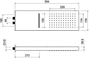 Верхний душ Aquatek AQ2085CR хром купить в интернет-магазине сантехники Sanbest