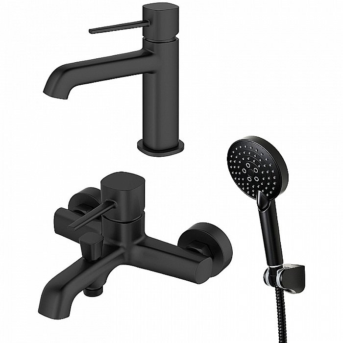 Набор смесителей Orange Karl M05-311b черный купить в интернет-магазине сантехники Sanbest