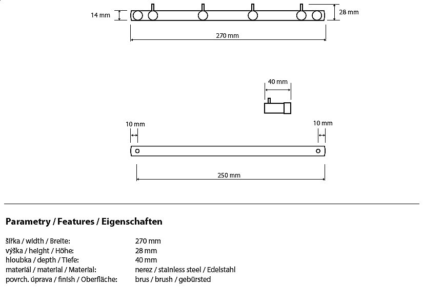 Крючок Bemeta Neo 104606105 купить в интернет-магазине сантехники Sanbest