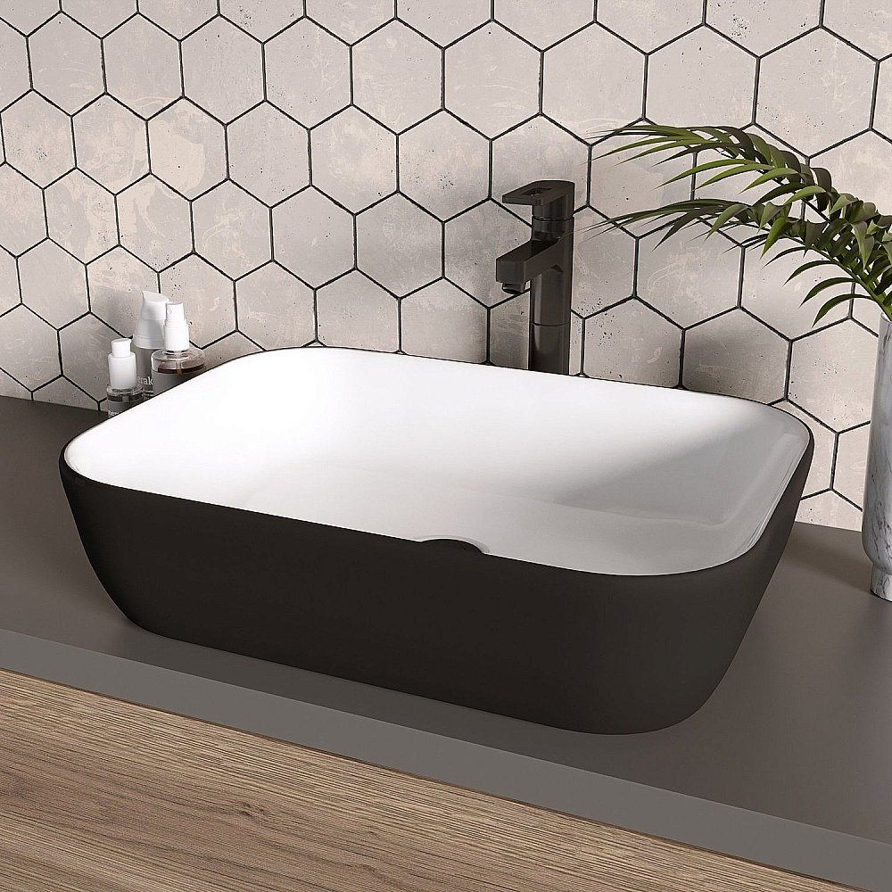 Раковина Grossman Color GR-4041BW черно-белый купить в интернет-магазине Sanbest