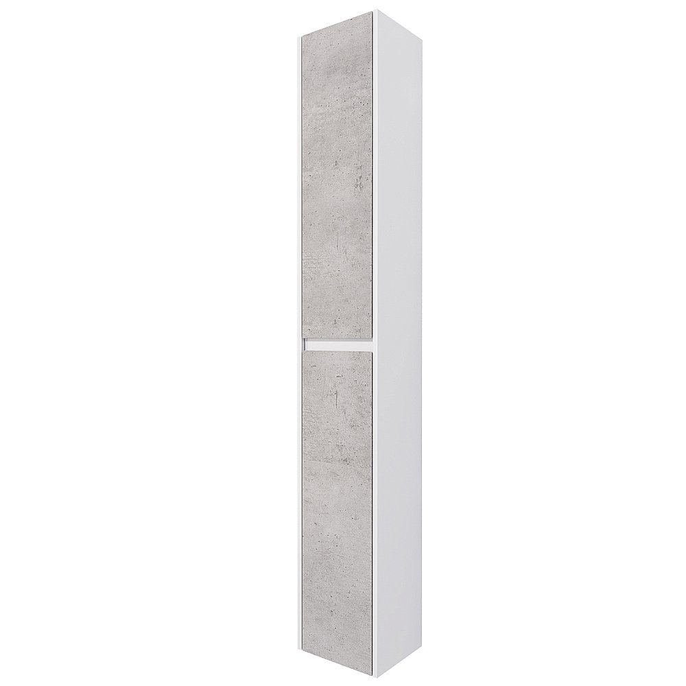 Пенал Dreja SLIM 99.0505 30 белый глянец/бетон для ванной в интернет-магазине сантехники Sanbest