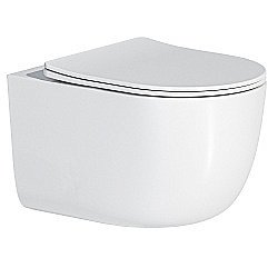 Унитаз подвесной Art&Max NAPOLI AM100CHRV/SC белый, с сиденьем микролифт, безободковый купить в интернет-магазине Sanbest