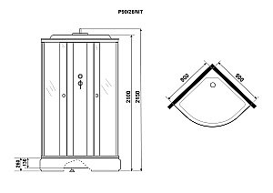 Душевая кабина Niagara Promo P90/26/MT 90х90 матовое/профиль белый купить в интернет-магазине Sanbest